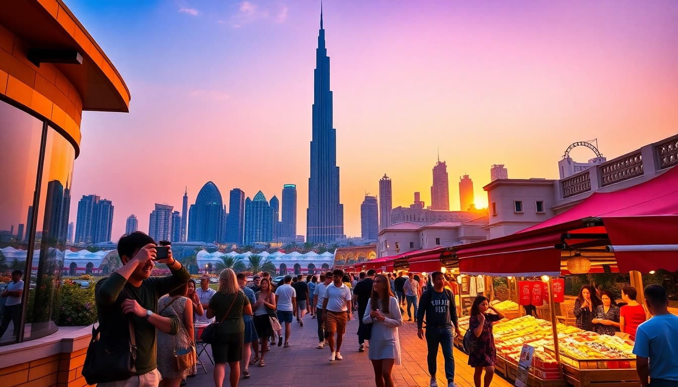 Experience the stunning skyline while you travel to Dubai, rich in culture and luxury.