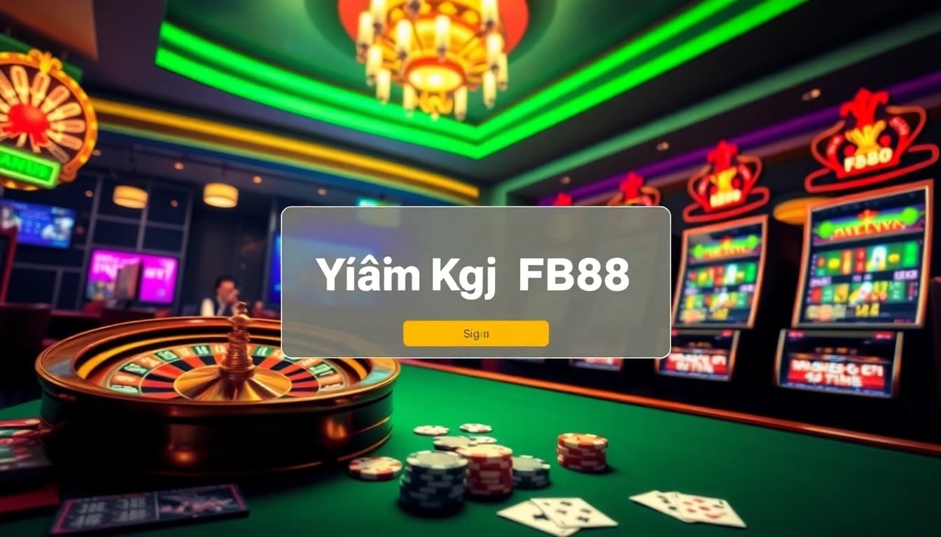Đăng Ký FB88 at a vibrant online casino interface showcasing roulette and slot machines.
