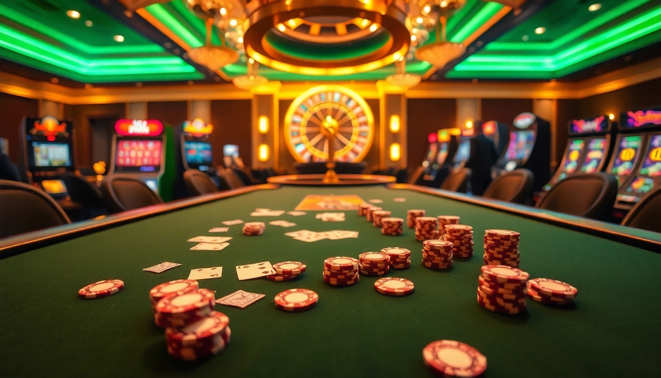 Engage in thrilling birutoto games at a luxurious casino poker table.