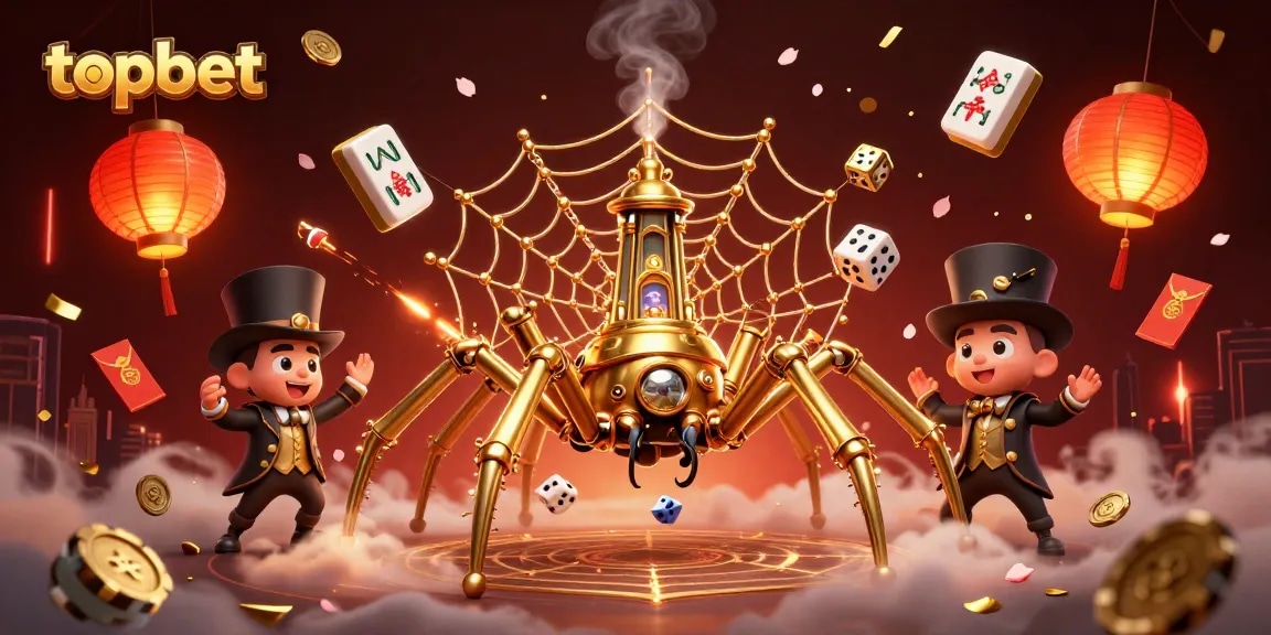 Experience thrilling wins with topbet in this vibrant and dynamic casino illustration.