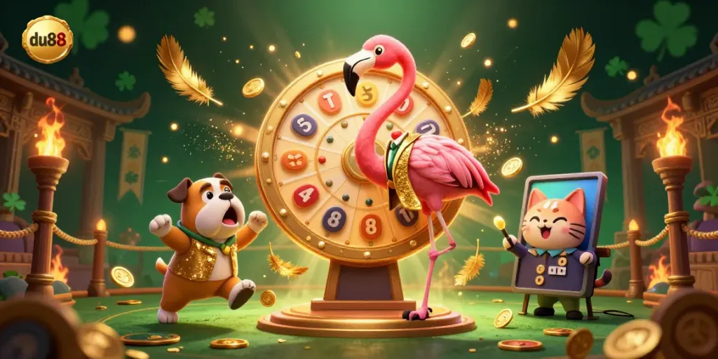 Experience exciting gambling at du88 with a game show host and thrilling prize wheel.