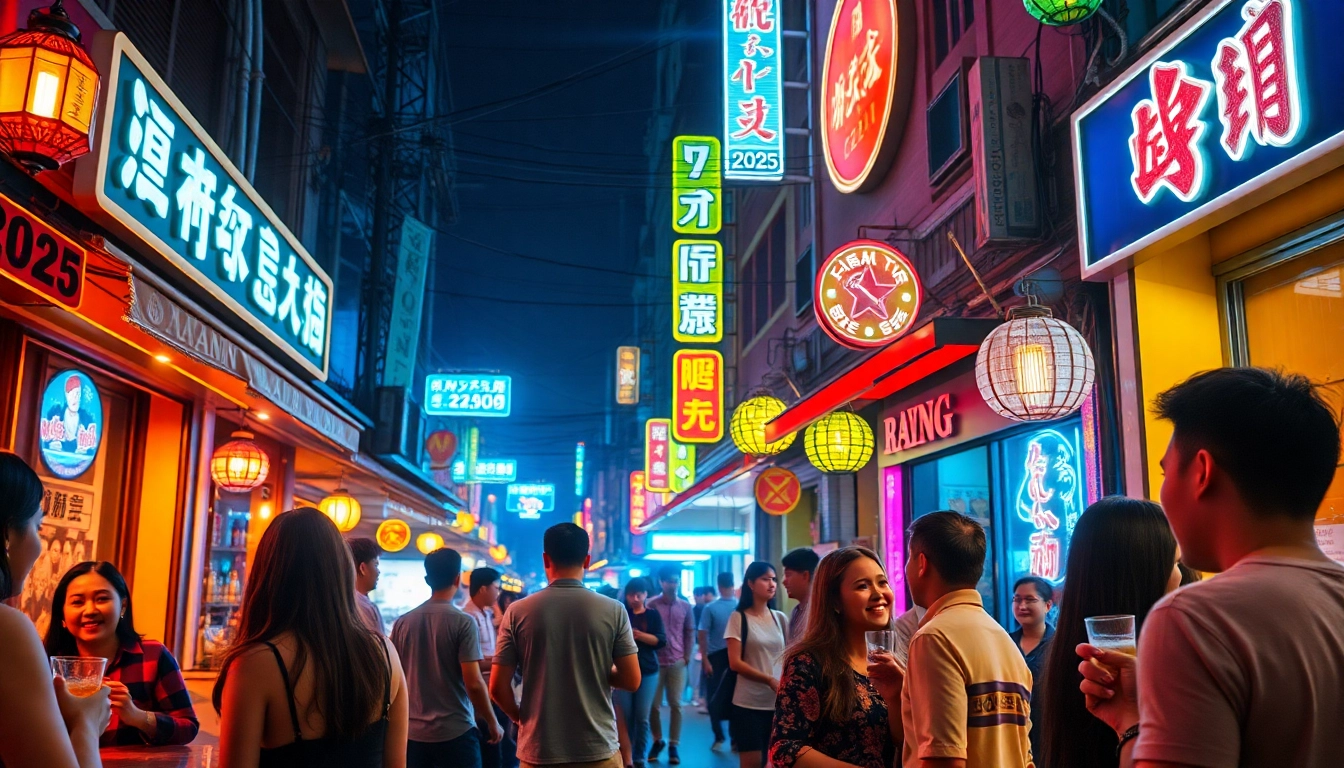 Dynamic scene of 다낭밤문화 showcasing vibrant nightlife and energy in Da Nang, 2025.