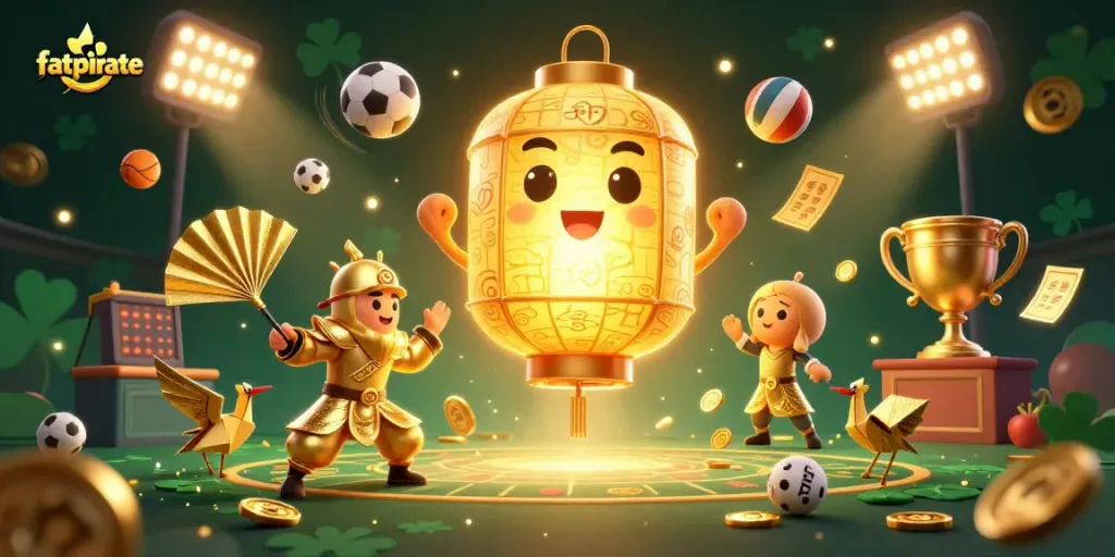 Engage in thrilling gameplay with fatpirate at a vibrant night market casino scene.
