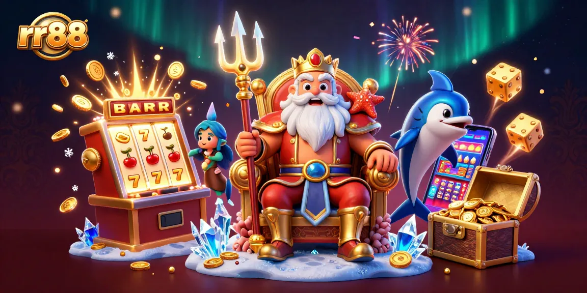 Experience rr88's thrilling casino world with Neptune, jackpots, and vibrant gaming elements.