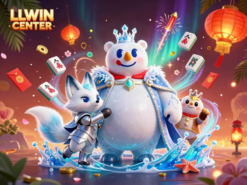 Engage with winning strategies at LLWIN CENTER, a vibrant illustrated online casino scene
