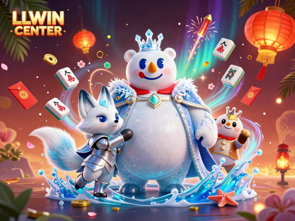 Engage with winning strategies at LLWIN CENTER, a vibrant illustrated online casino scene