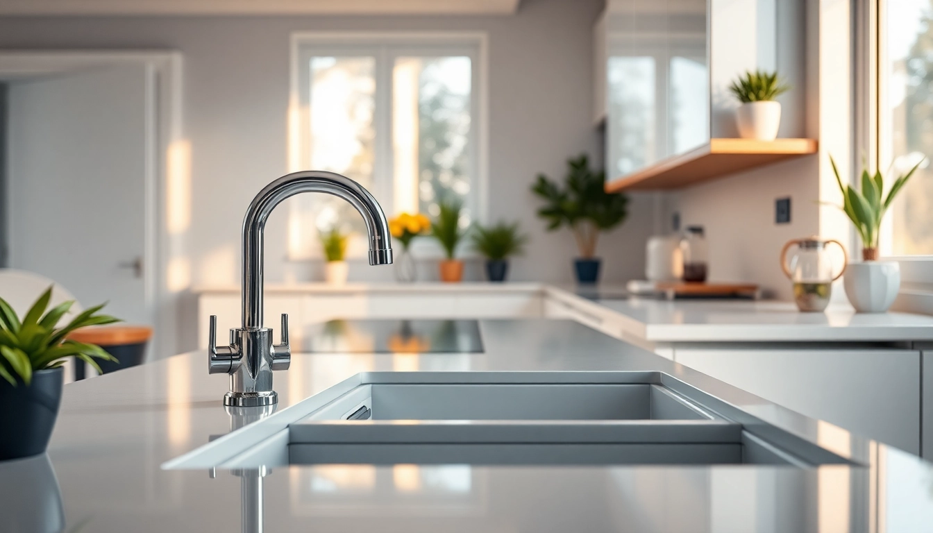Mains Water Leak Detection system installed in a modern kitchen ensuring proactive monitoring and prevention.
