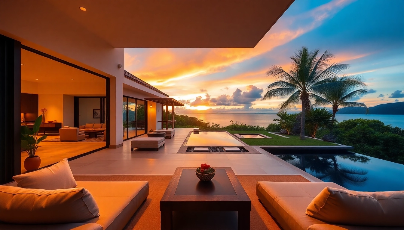 Enhance your villas property management with a stunning view of a luxury Phuket villa.