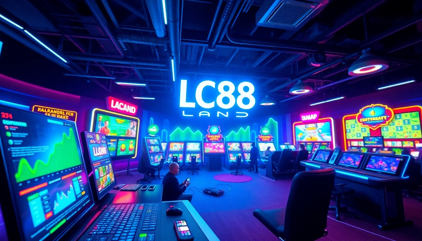 LC88 Land vibrant gaming interface showcasing dynamic online gambling options.