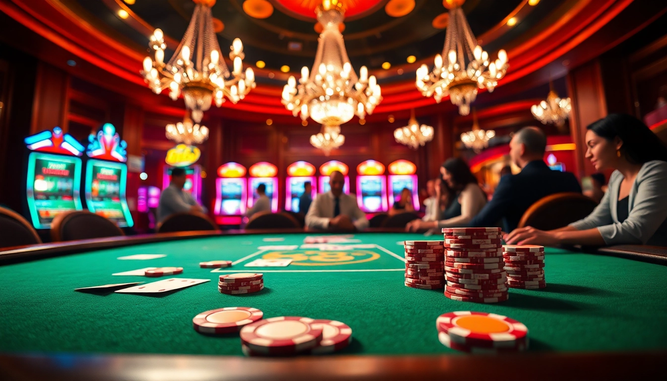 Experience the thrilling atmosphere of 888b casino with vibrant poker tables and dynamic gameplay.