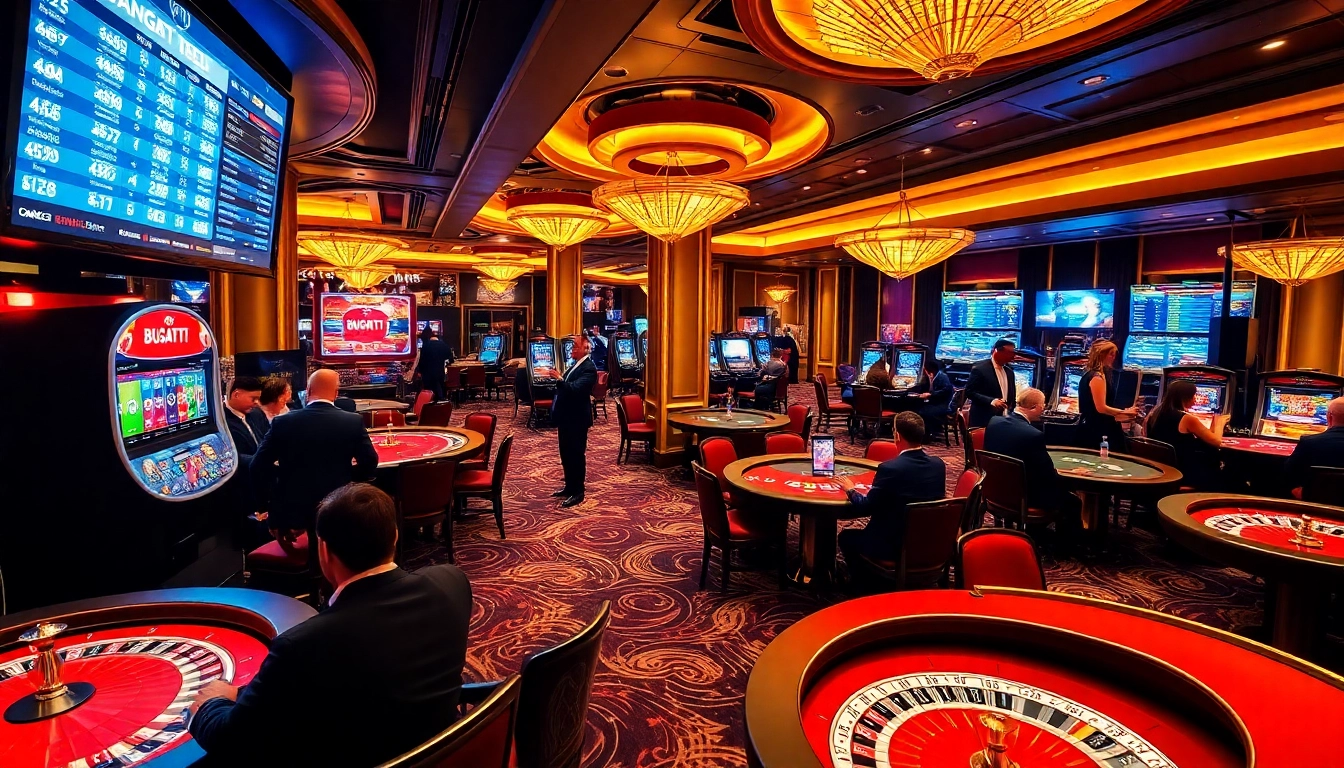 Experience lively gambling action at Bugatti8 with slot machines, poker, and roulette.