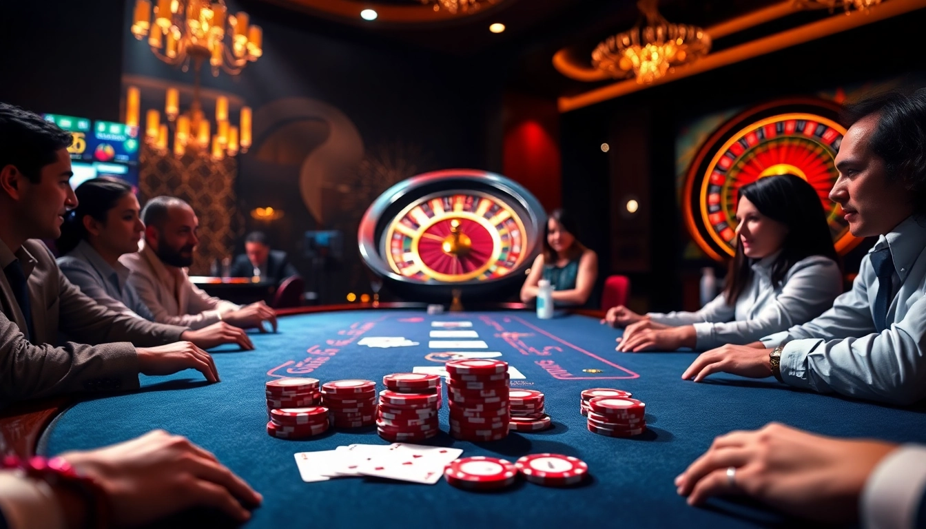 Experience the thrill of vn88 with vibrant casino tables and dynamic gambling action.