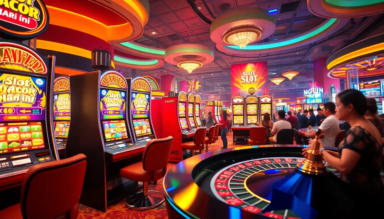 Experience the thrill of winning with Slot Gacor Hari ini at vibrant casino slot machines.