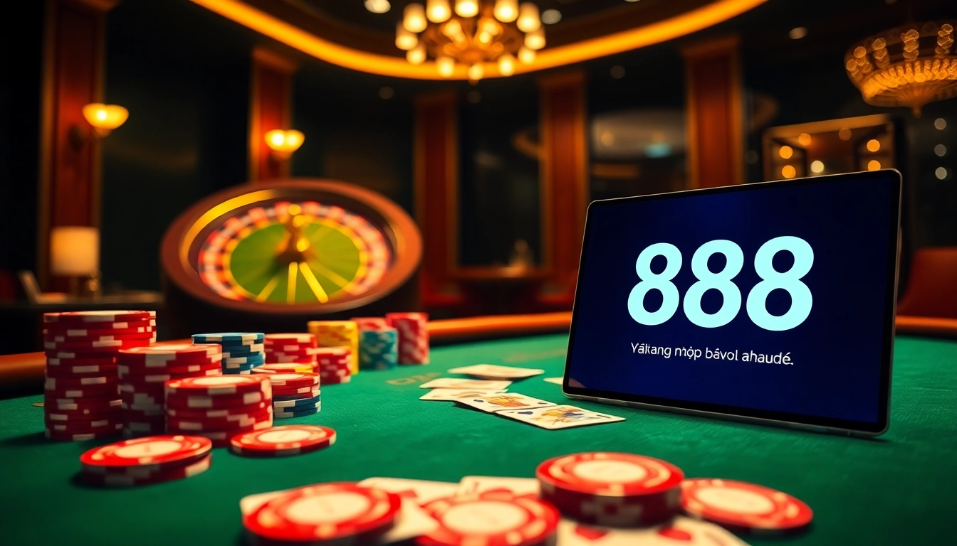 Experience the thrill of online gambling with đăng nhập 888b at a vibrant casino table.