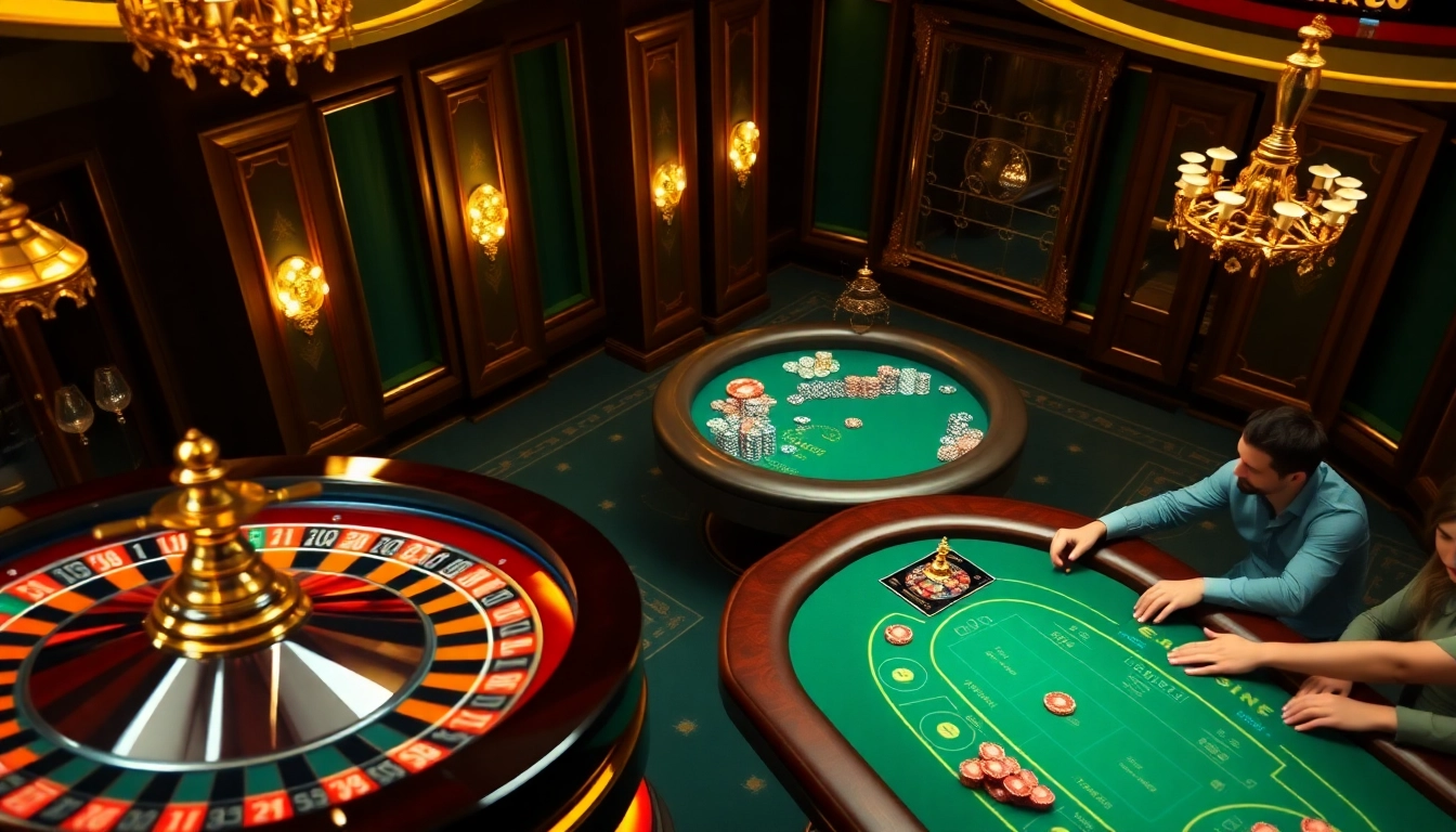 Engaging gambling scene showcasing the xx88 link through vibrant casino elements like poker chips and roulette wheels.