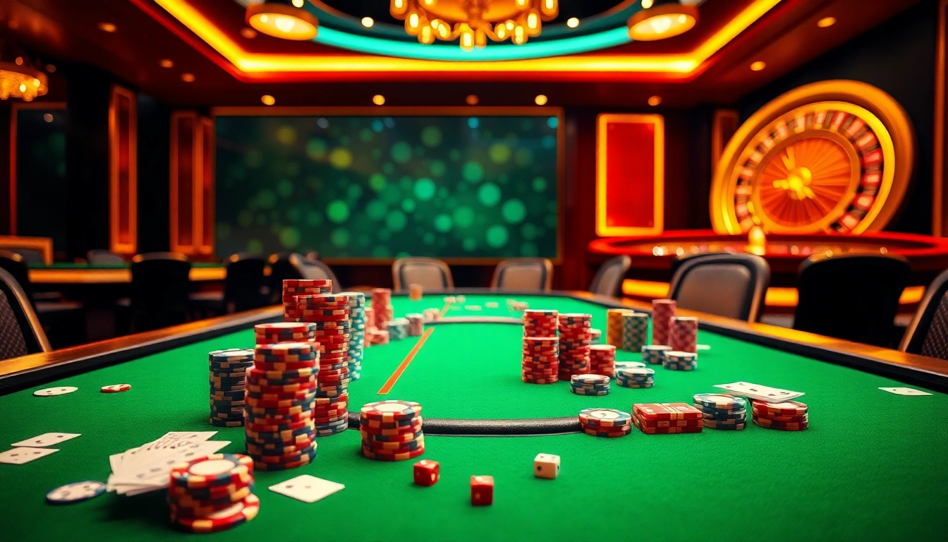 Experience the thrilling atmosphere of gambling at https://www.jun88.org/ with vibrant poker tables and exciting games.