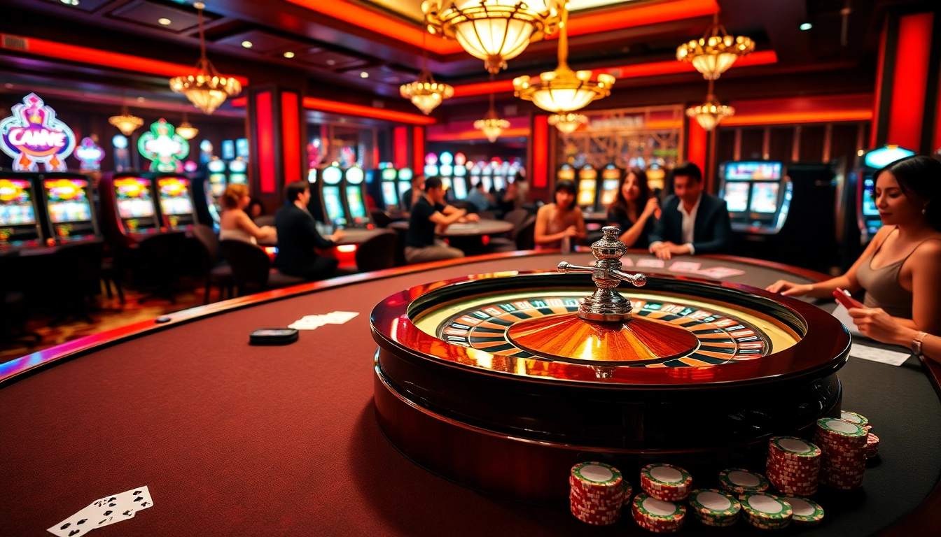 Excited gamblers playing at a luxurious casino table, representing https://rr88csn.com/ experience.