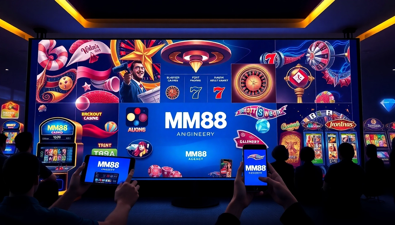 Experience online gaming excitement at https://mm88.agency/ with a vibrant interface showcasing popular casino games.
