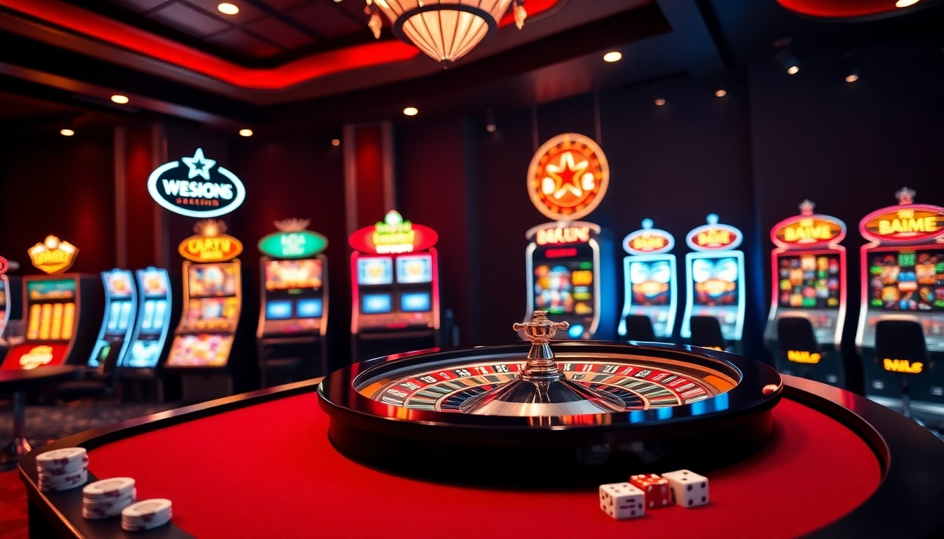Experience thrilling gaming action at MB66.COM with luxurious casino tables and vibrant slots.