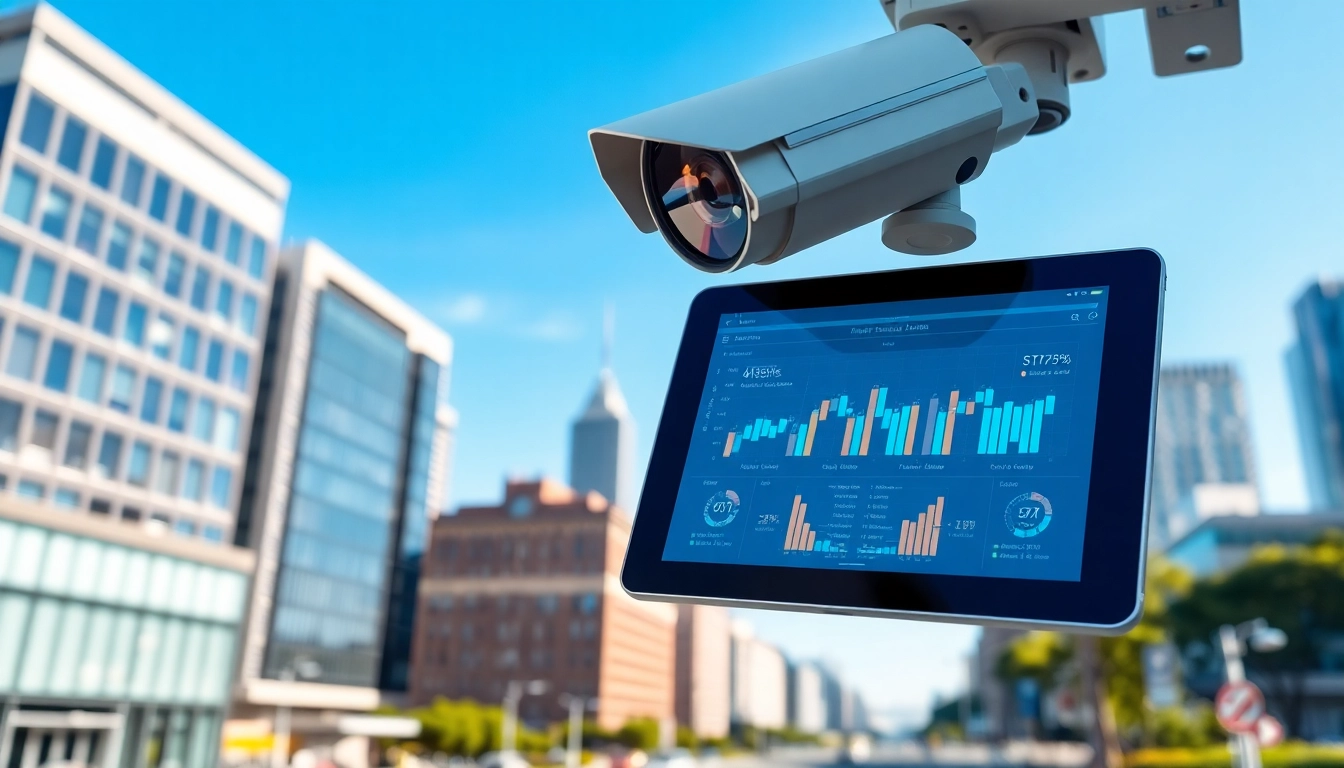 Understanding how does CCTV analytics work with visual analytics on screen amidst a lively urban setting.