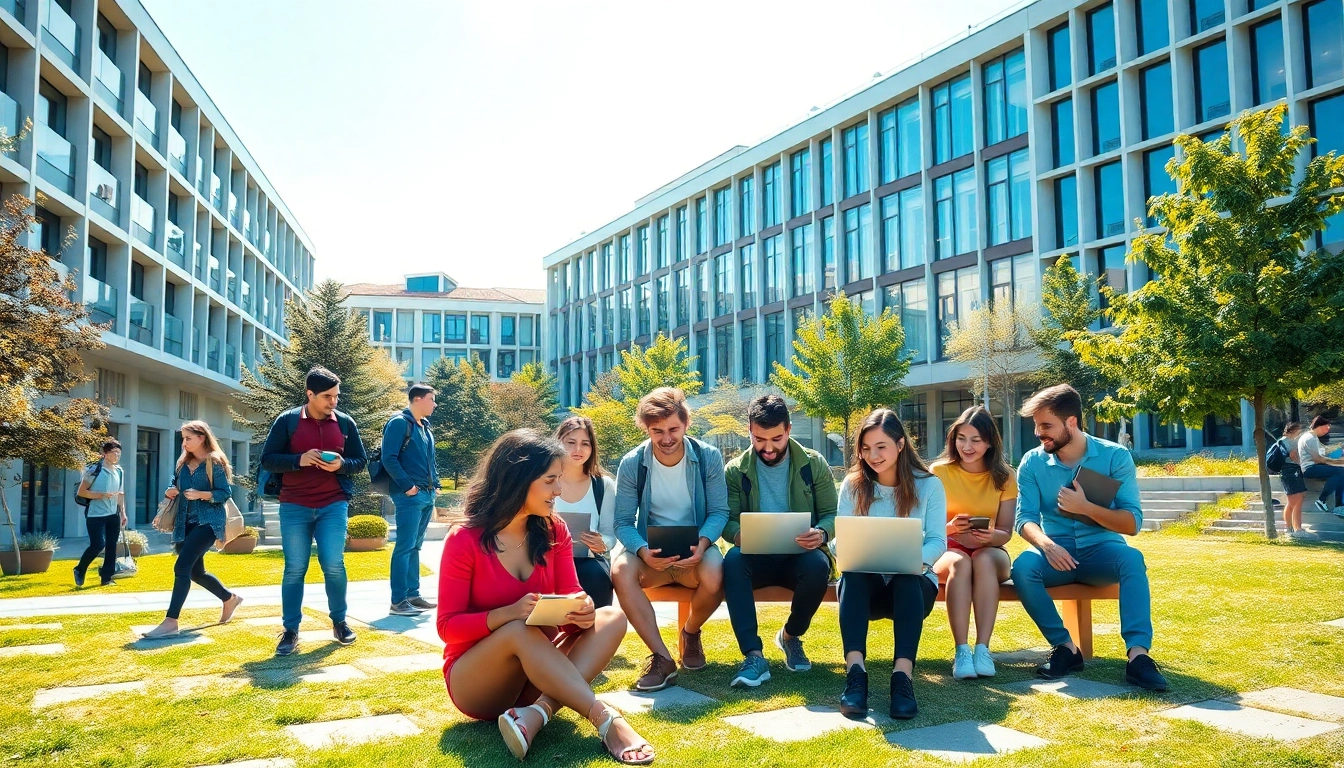 Students engaging in projects at Bahcesehir University, showcasing a dynamic learning environment. Explore how to bahcesehir university apply.