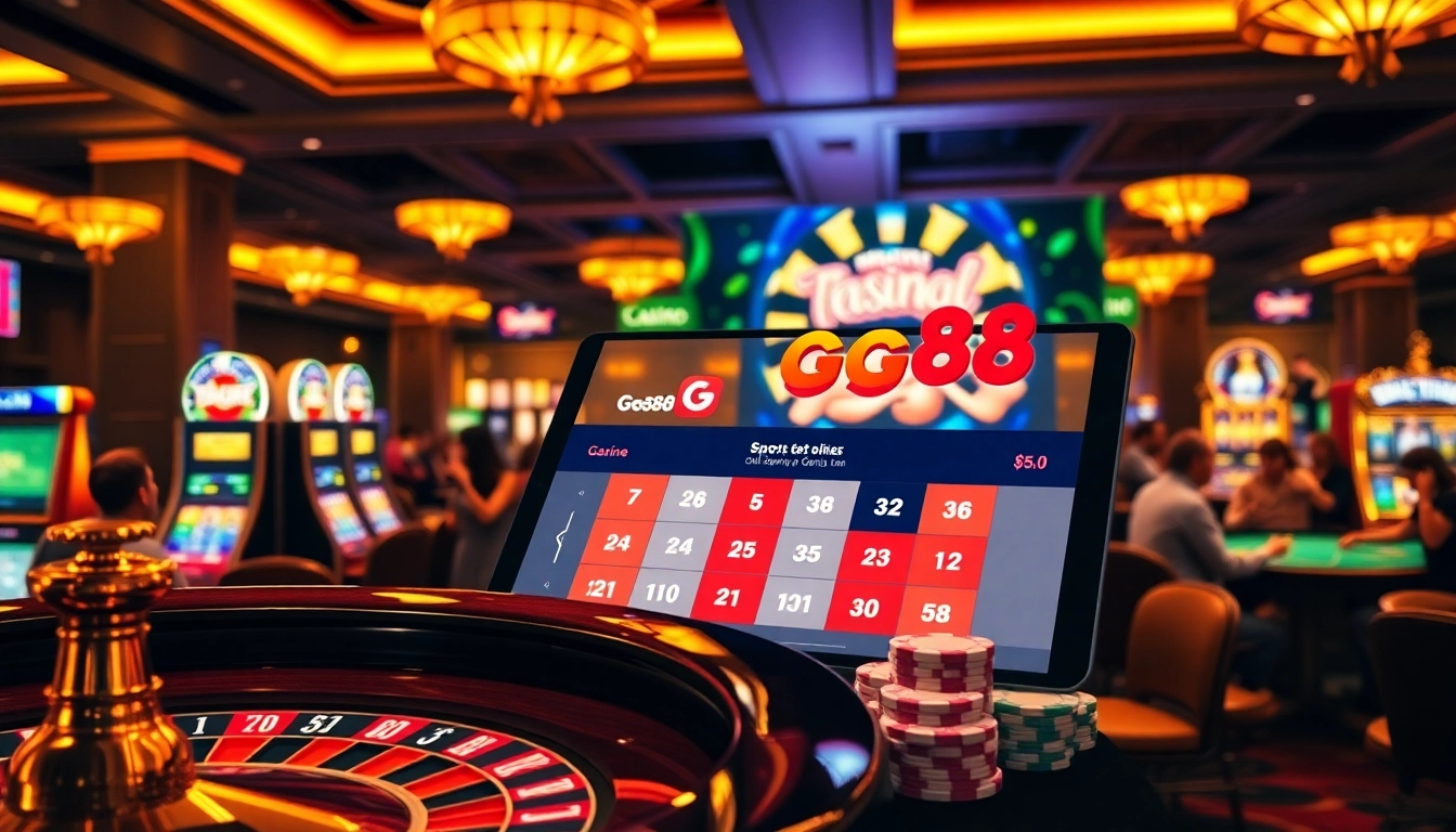 Engage in thrilling gameplay at https://gg88.co.com/ with poker chips and a stylish roulette wheel.