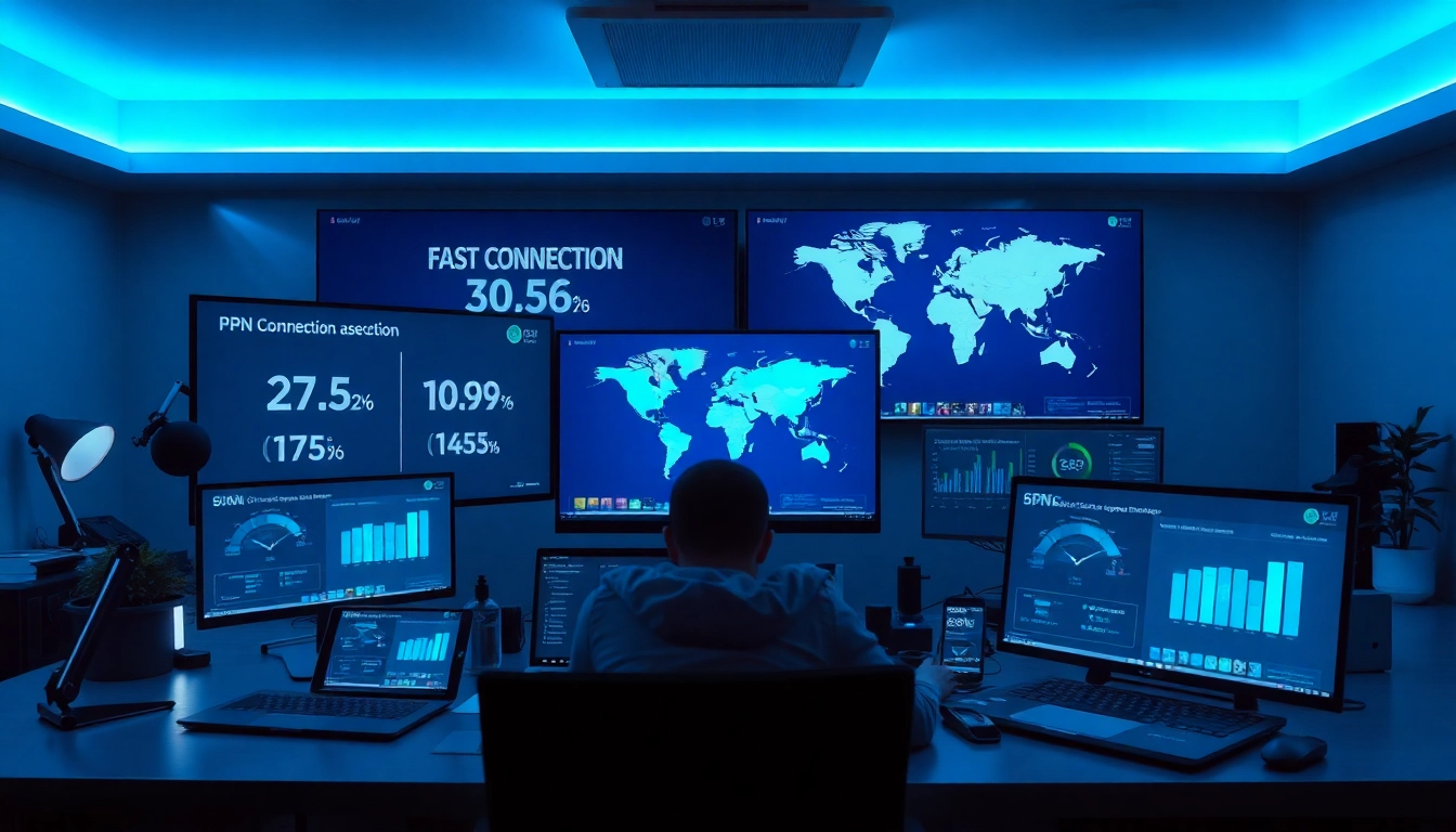 展示快速VPN连接和用户在线隐私功能的快连官网界面。