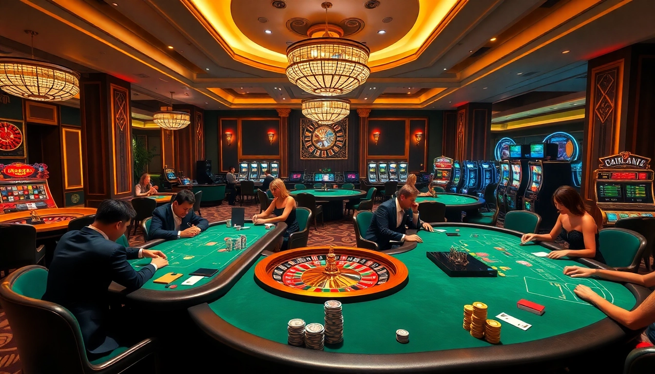Engaging poker night at nhà cái good88 casino with players and colorful chips.