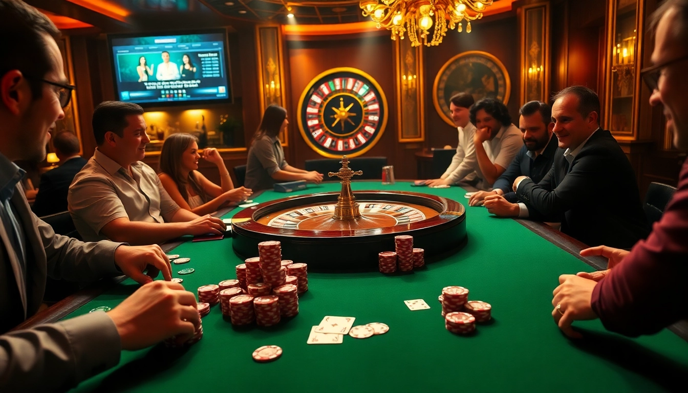 Visualize iwins excitement with vibrant casino tables, cards, and players immersed in gaming.