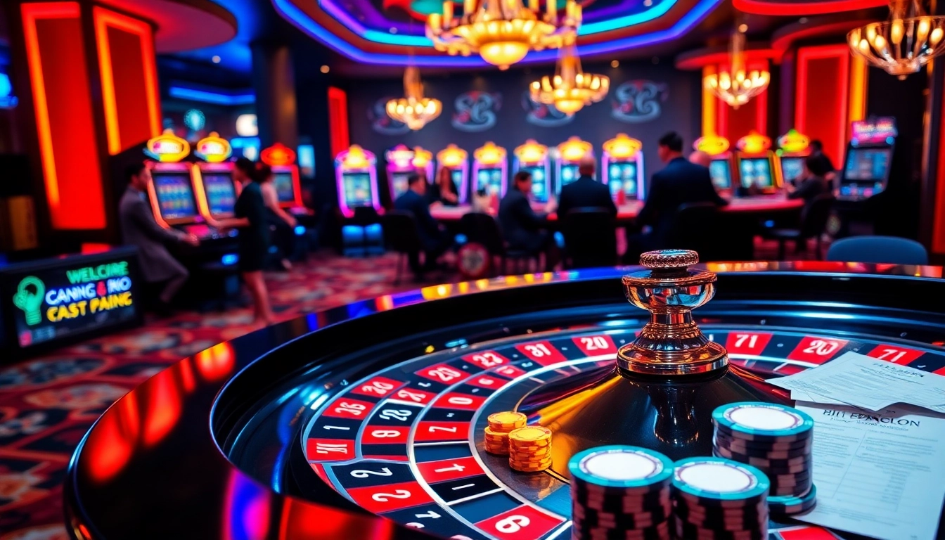 Experience thrilling gameplay at 58win's luxurious casino, featuring roulette tables and high-stakes action.