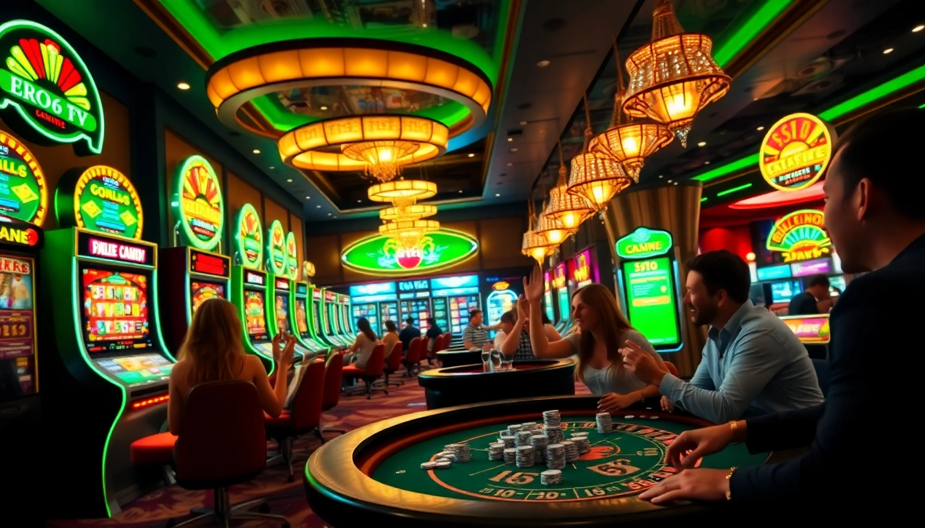 Engage in thrilling gameplay at https://gg88.tech/ with vibrant casino scenes and exciting slot machines.