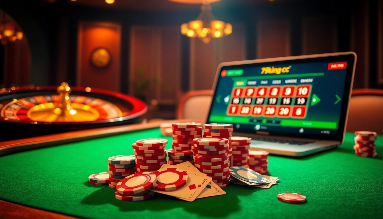 Engaging players in a thrilling atmosphere while showcasing 79king có poker and casino action.