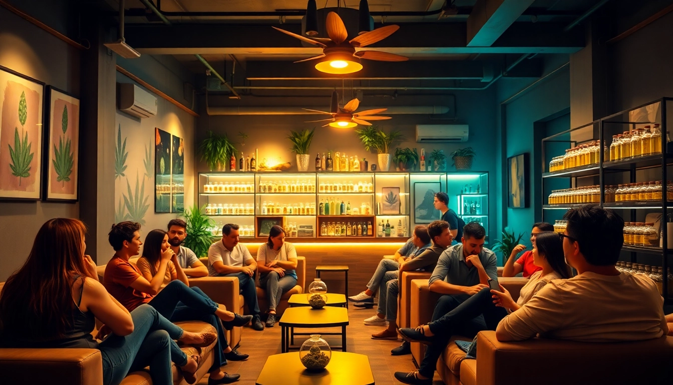 Clubs Cannabis Madrid ambiance inviting members to socialize and enjoy cannabis products.