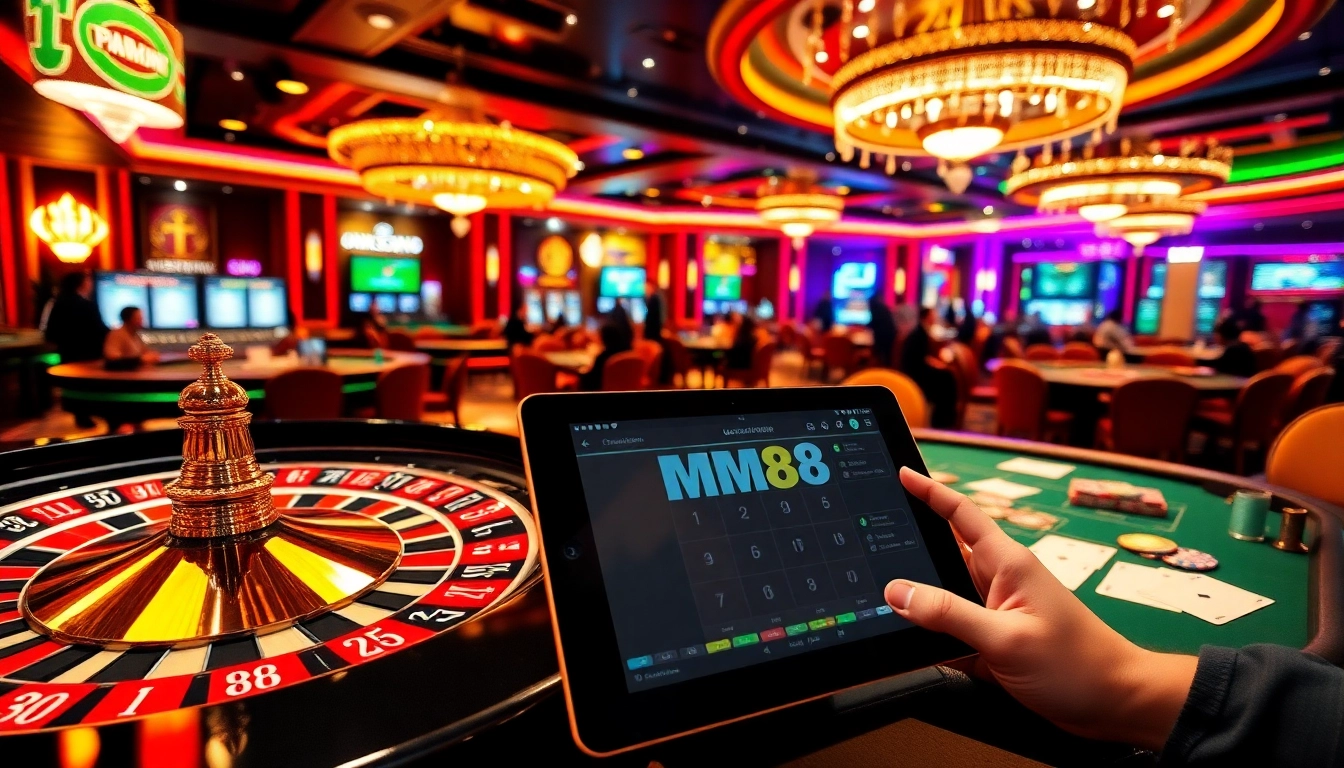 Players enjoying a thrilling roulette game at https://mm88.sh/, showcasing vibrant casino excitement.
