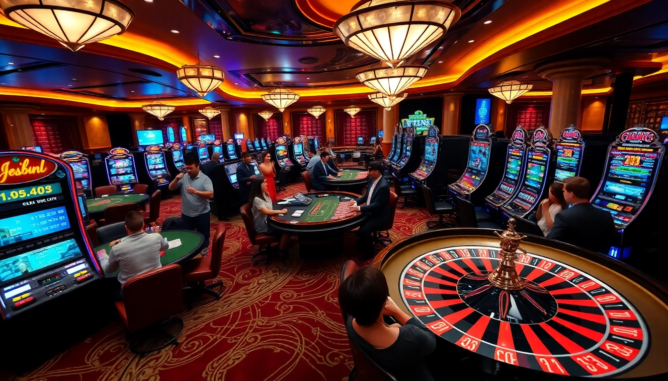 Experience thrilling action at fun79 casino with vibrant gaming tables and excited players.