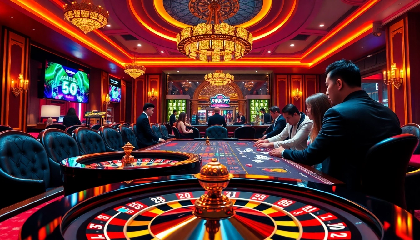 Experience the excitement of win79 game bài đổi thưởng at a luxurious casino setting.