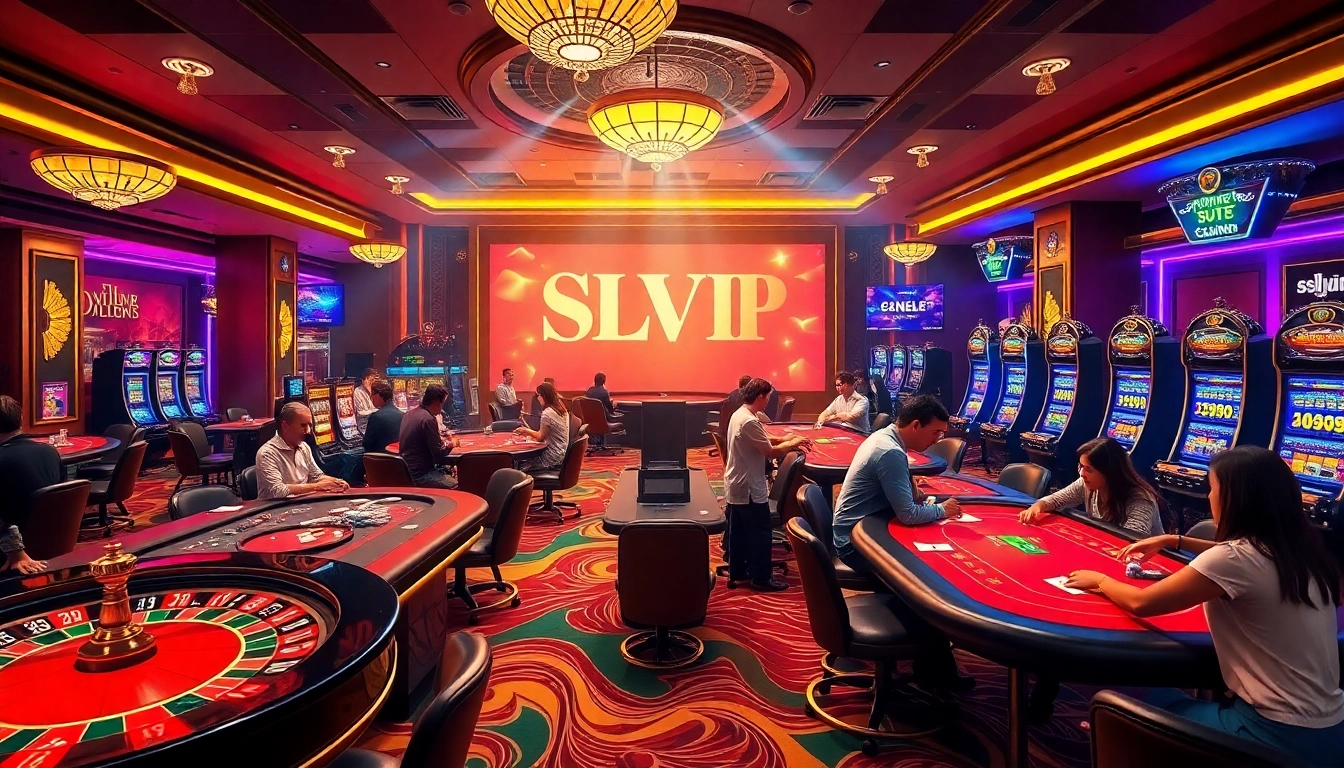 Players enjoy a thrilling roulette game at slvip1.com.ph, surrounded by vibrant casino atmosphere.