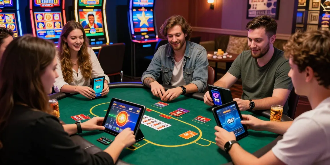 Players celebrating wins at online casinos that accept credit cards, engaging in various games.
