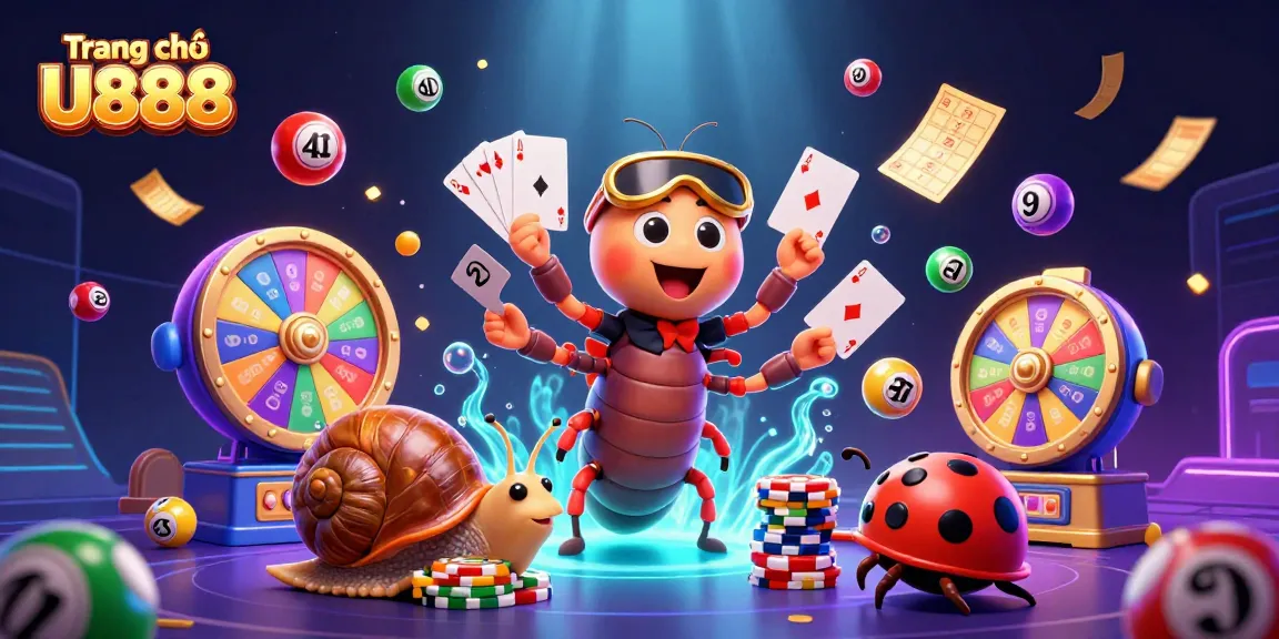 Experience the thrill of Trang chủ U888 with vibrant 3D characters embodying excitement in a casino atmosphere.