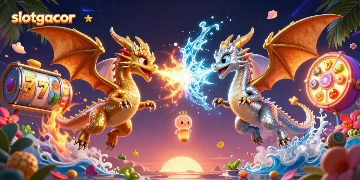 Experience thrilling wins with slotgacor in a vibrant casino scene featuring dynamic slot elements.